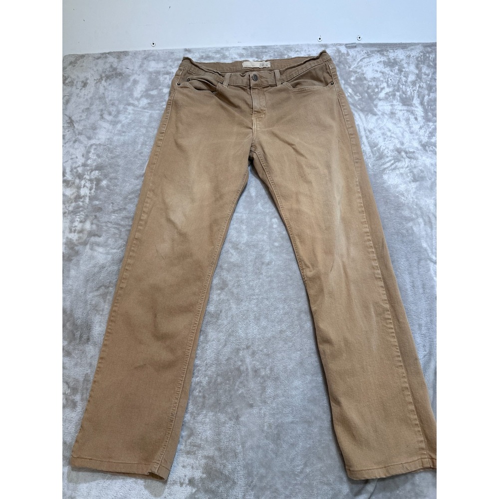 Rustic Dime Men's Khaki Slim Fit Jeans Pants Size 38 Stretch 5 Pocket Design